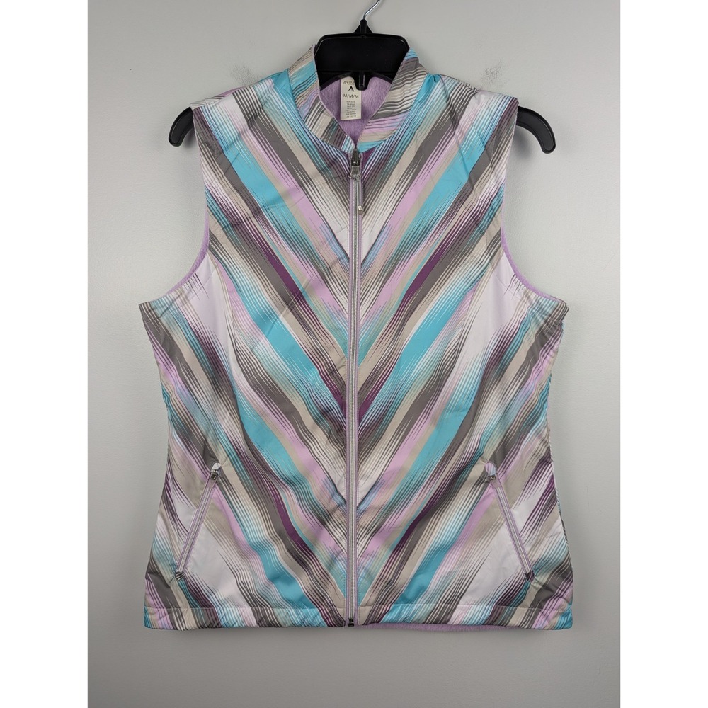 ANTIGUA Women's Golf Treasure REVERSIBLE Golf VEST Jacket M Violet Lightweight‎